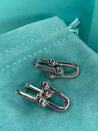 Брендові сріблясті сережки Тіффані Tiffany, батьківщинне покриття/упаковане в мішечок Одеса