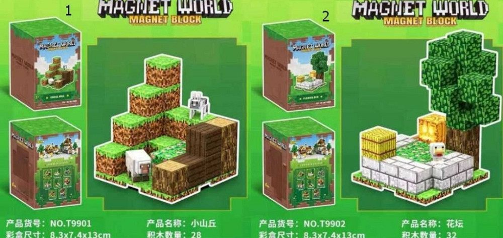 ЯКІСНИЙ Магнітний конструктор МАЙНКРАФТ з блоків MINECRAFT ТРЕНД 2025. Харьков - изображение 1