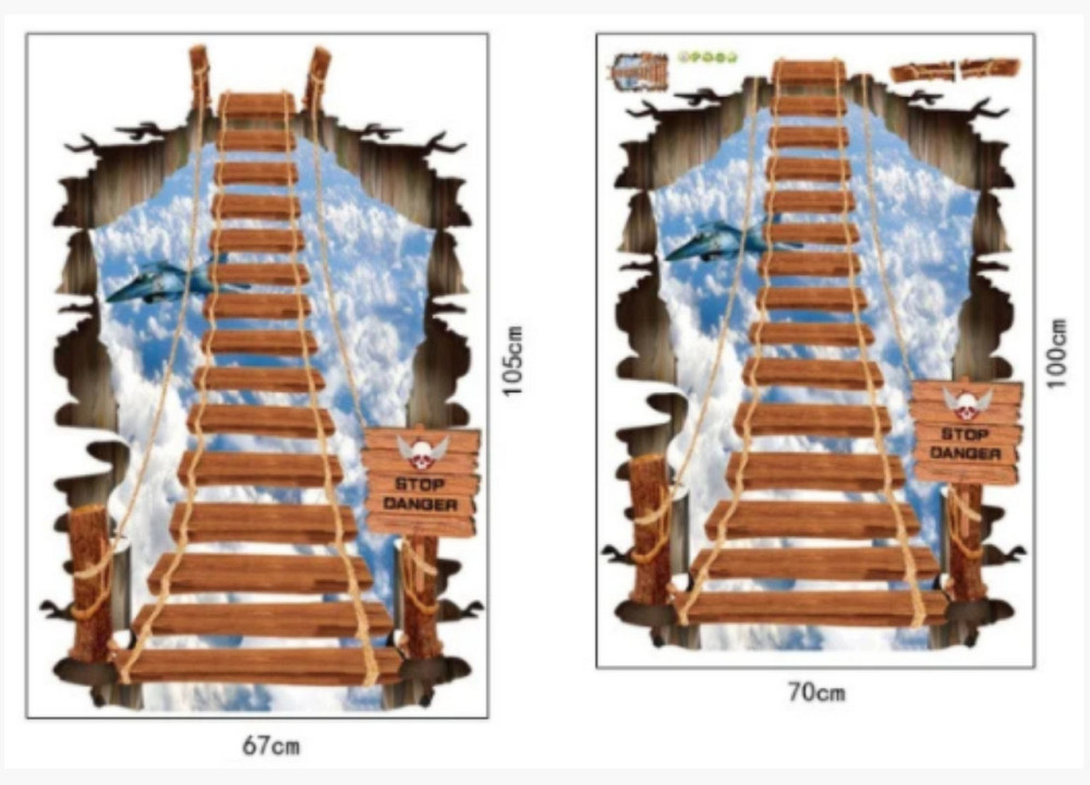 Интерьерная наклейка Деревянный мост 3D Киев - изображение 4