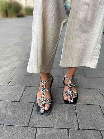 Notta bene Босоніжки жіночі леопардові Notta bene BS-0124 літні шкіряні / Зручне літнє взуття н Коломыя