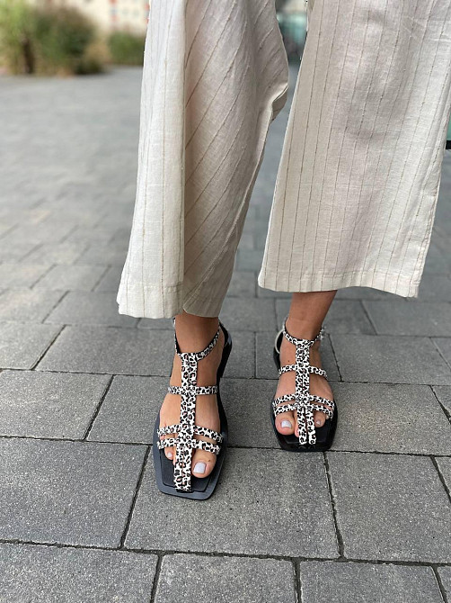 Notta bene Босоніжки жіночі леопардові Notta bene BS-0124 літні шкіряні / Зручне літнє взуття н Коломыя - изображение 5