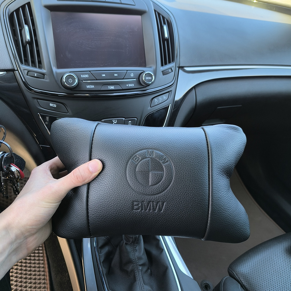 Автомобільна подушка для шиї з лого BMW, Практична автомобільна подушка на підголівник UG-61 Львів - фото 18