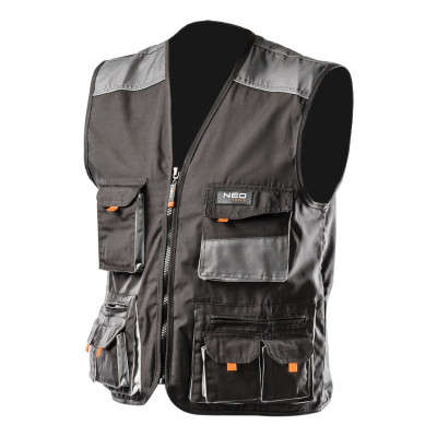 Жилет робочий Neo Tools розмір S (48), 267 г/м2, посилення з тканини Oxford, потрійн (81-260-S) Вінниця - фото 1