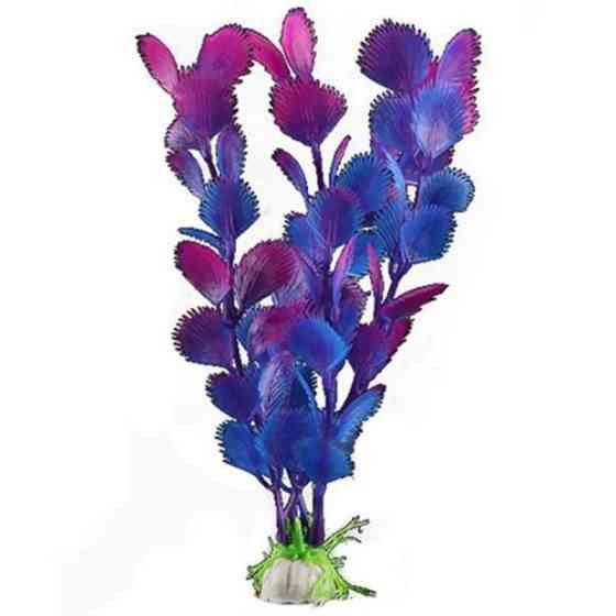 Штучні рослини в акваріум 12 см фіолетовий Київ