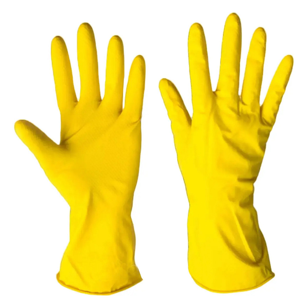 Перчатки хозяйственные с длинным манжетом (желтые) Павлоград - изображение 1