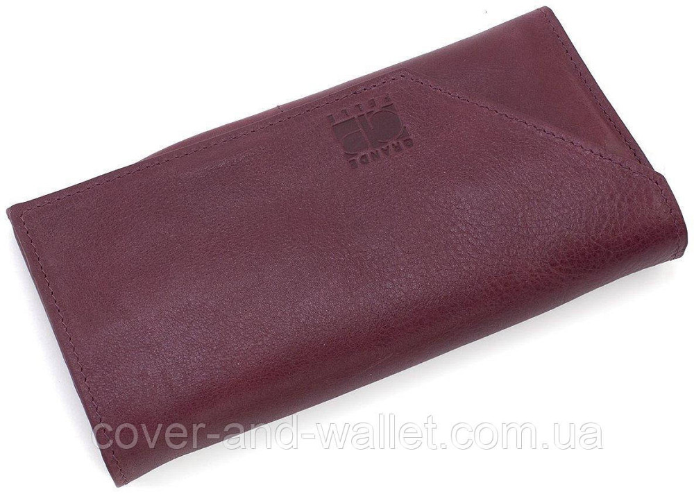 Бордовий жіночий гаманець з гладкої шкіри великого розміру Grande Pelle 19470 Київ - фото 6