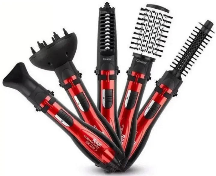 Фен-щетка для волос 5в1 Domotec/RAF R-416 1200Вт 4 насадки с диффузором Одесса - изображение 7