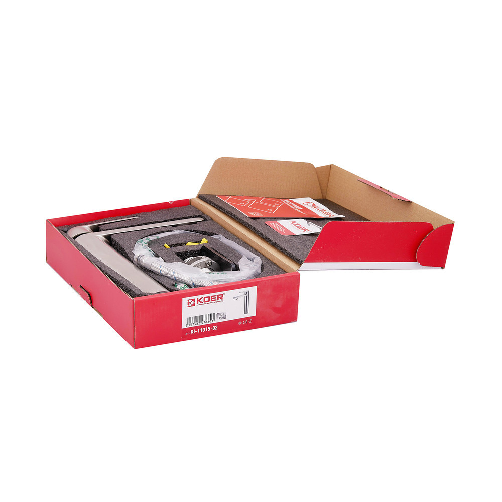 Смеситель для умывальника Koer KI-11015-02 высокий (из нерж. стали) (Цвет нерж) (KR4782) Киев - изображение 2