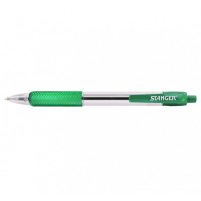 Ручка кулькова Stanger автоматична 1,0 мм, з грипом, зелена (18000300041) Вінниця - фото 1