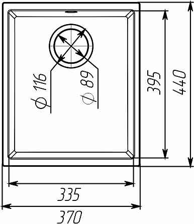 VALESO Гранітна мийка для кухні VALESO ROXY 3744 матова Мікс Коломия