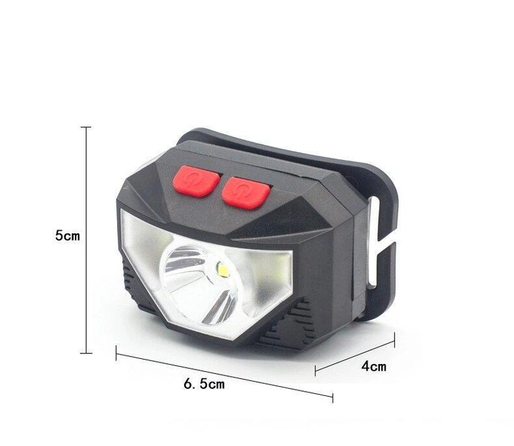 Налобный фонарик JY-108 CREE XPE + 2хCOB Micro USB Винница - изображение 6