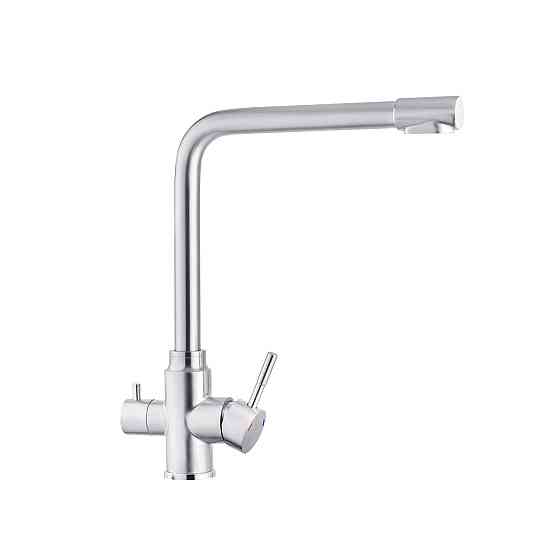 Змішувач для кухні з підключенням до фільтра Kroner KRP Edelstahl Klassisch - ESG038 сатин Київ