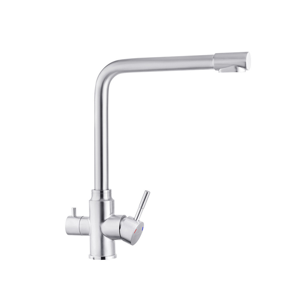 Змішувач для кухні з підключенням до фільтра Kroner KRP Edelstahl Klassisch - ESG038 сатин Київ - фото 4