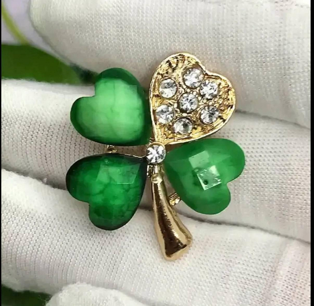 Набір брошок Конюшина удачі – 4 декоративні брошки чотирилисник Київ - фото 3