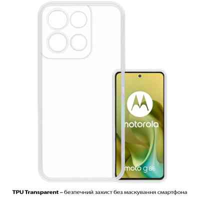 Чехол для мобильного телефона BeCover Silicone Motorola Moto G86 Transparent (713769) Винница