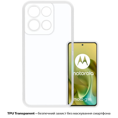 Чехол для мобильного телефона BeCover Silicone Motorola Moto G86 Transparent (713769) Винница - изображение 2