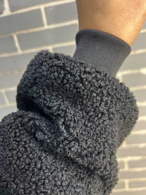 Куртка жіноча DARK SNOW 2355 стегана ркува штучне хутро з капюшоном збільшені розміри чорна, чорний, Одеса - фото 8