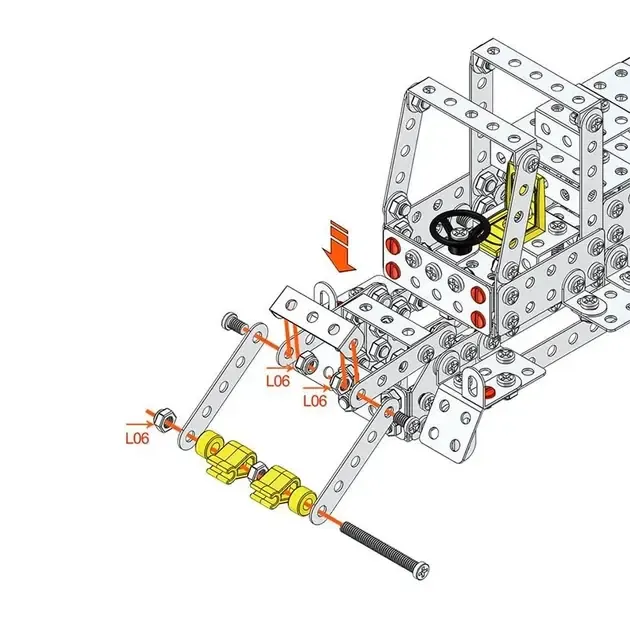 Детская металлическая машинка-конструктор Экскаватор YK613 Коломыя - изображение 2