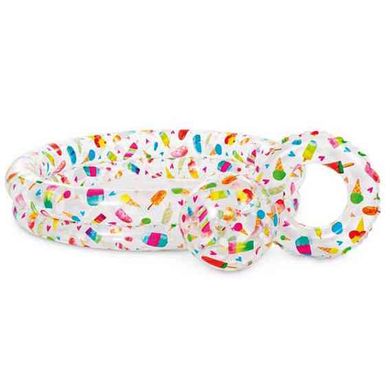 Детский надувной бассейн Сладости 59460-2 круг, мячик Винница