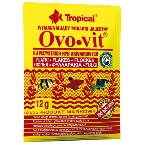Корм Tropical Ovo-Vit для всех аквариумных рыб хлопья 12 г Киев - изображение 1