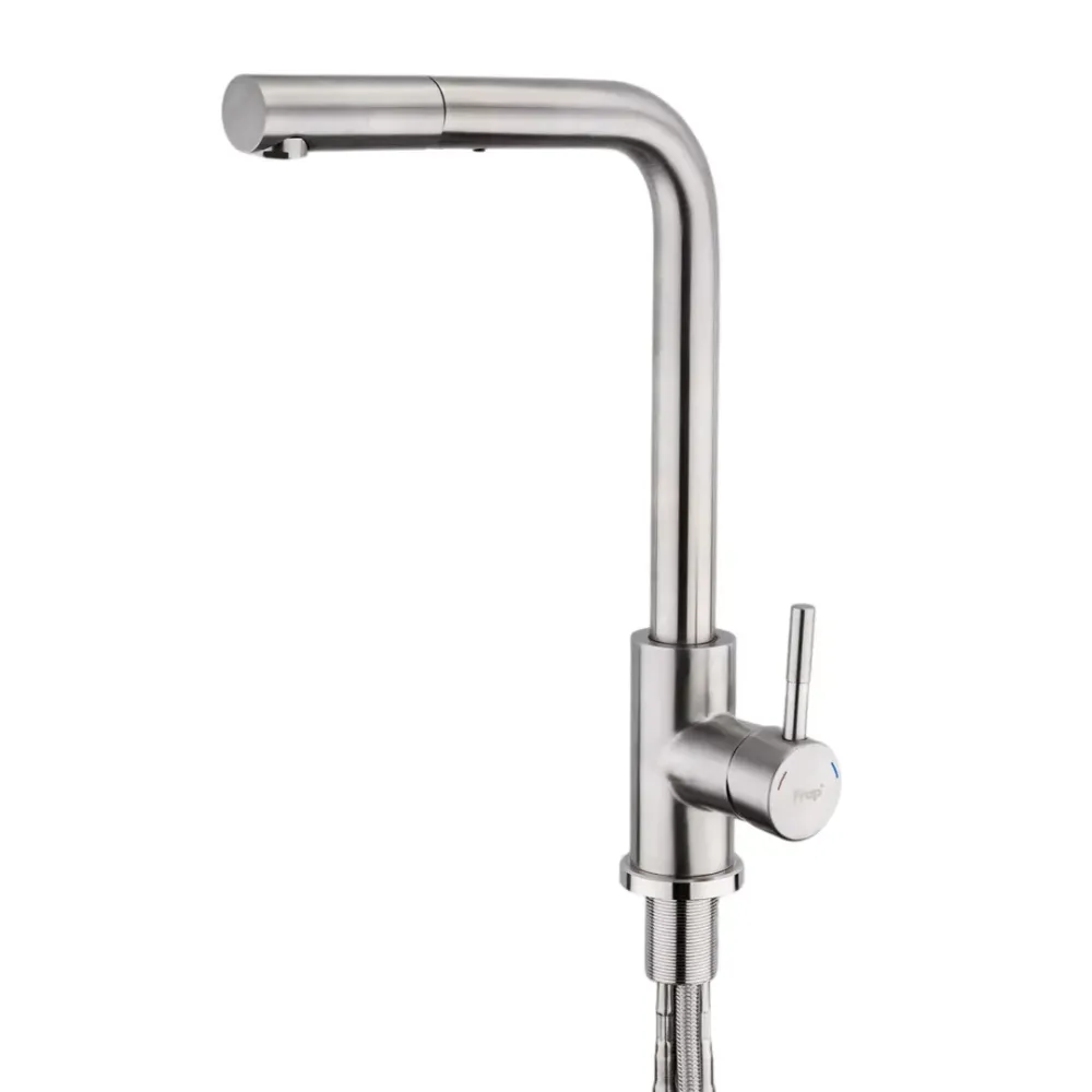 Смеситель для кухни с выдвижным изливом Frap F60899, сатин Киев - изображение 1