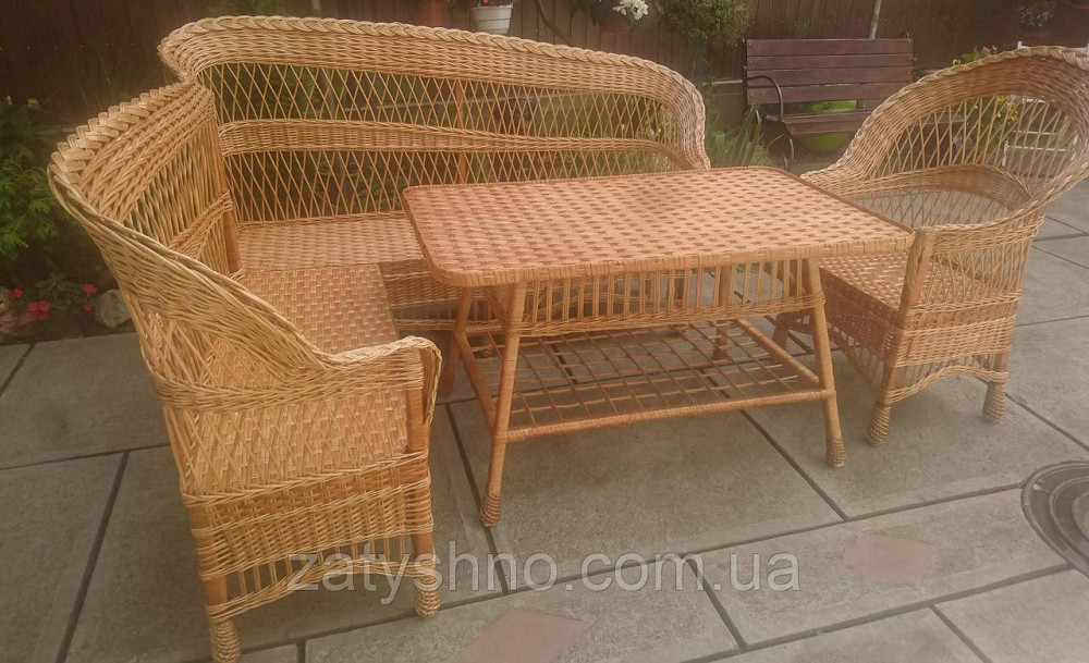 Меблі плетені з кутовим диваном Київ - фото 6