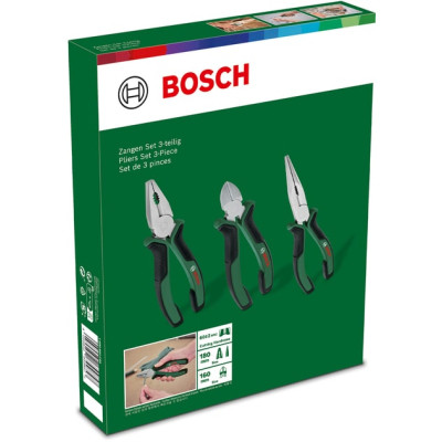 Плоскогубцы Bosch набор 3 шт, комбинированные, удлиненные, бокорезы (1.600.A02.C0S) Винница - изображение 9