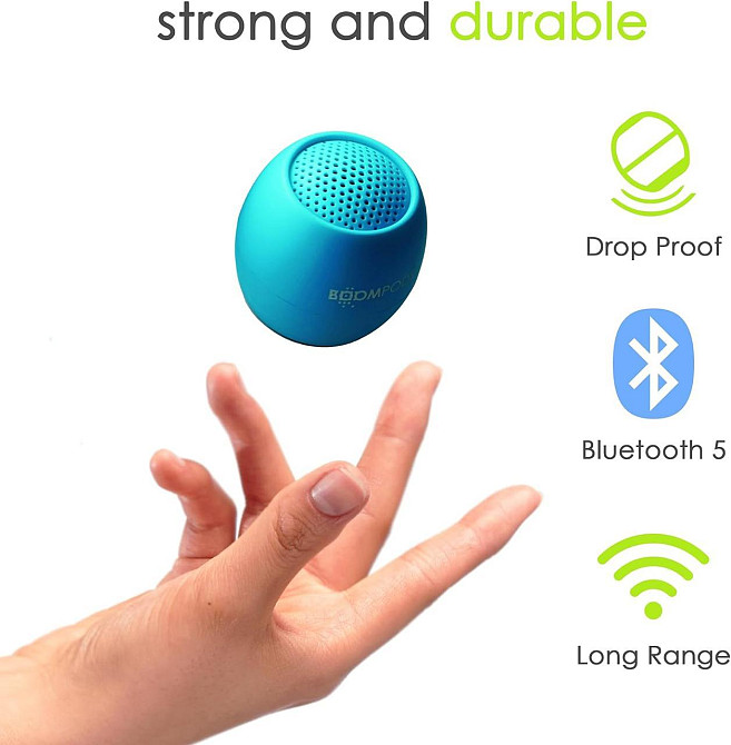 Ультрамаленькая Boompods Zero Мини-портативный динамик Bluetooth со встроенными умными устройствами Amazon Alexa водонепроницаема Киев - изображение 5