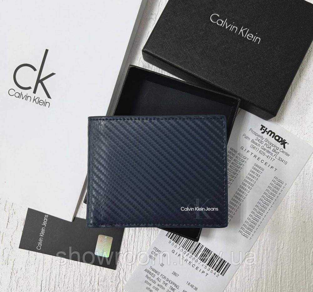 Чоловіче брендове портмоне Carbon синій Київ - фото 3