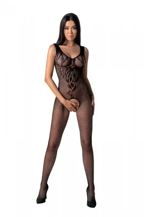 Бодістокінг з крилами Passion BS098 One Size, black, середня сітка, відкритий доступ Львів