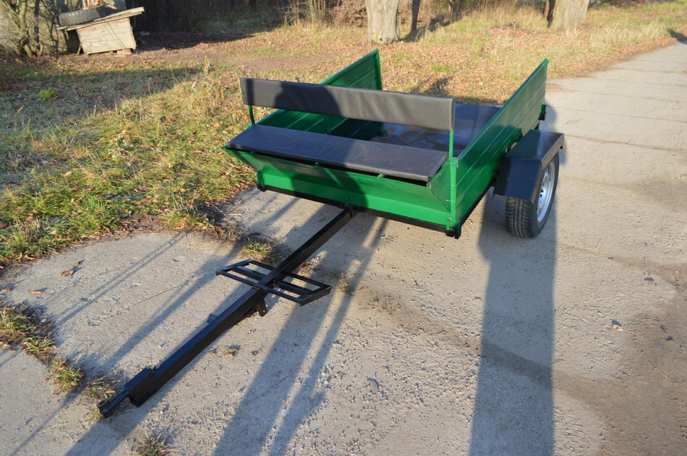 Причіп до мотоблока ТМ «ШИП» розбірний 120×100×38 см, під жигулівську маточину, без коліс, з сидінням Харків - фото 3