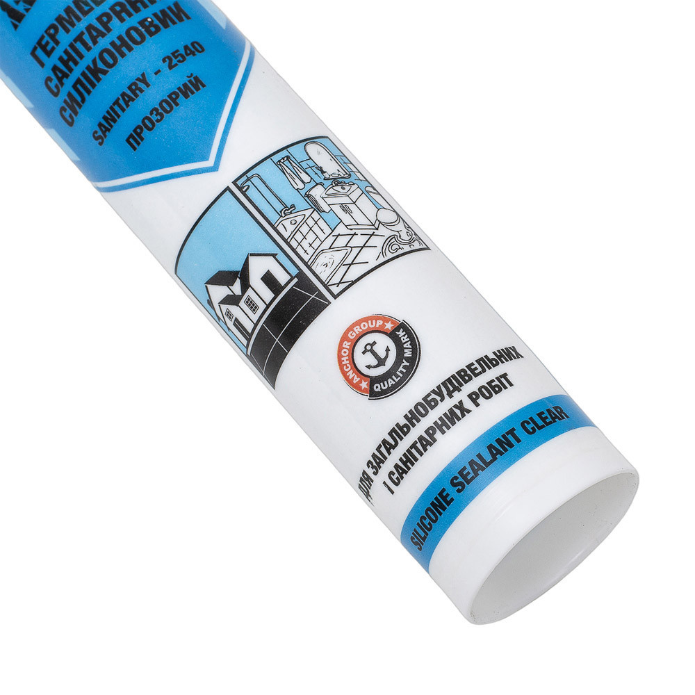 Герметик силиконовый санитарный прозрачный 280мл (310г) ОАЭ ASMACO (2732201) Киев - изображение 3