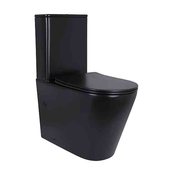 Унітаз підлоговий Qtap Scorpio Ultra Quiet безобідковий із сидінням Soft-Close MATT BLACK QT14226088AMB Київ