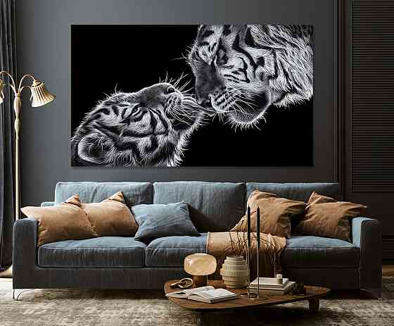 Картина холст в гостиную / спальню   Ніжність Тигрів   MLP_133 60x100 см Киев