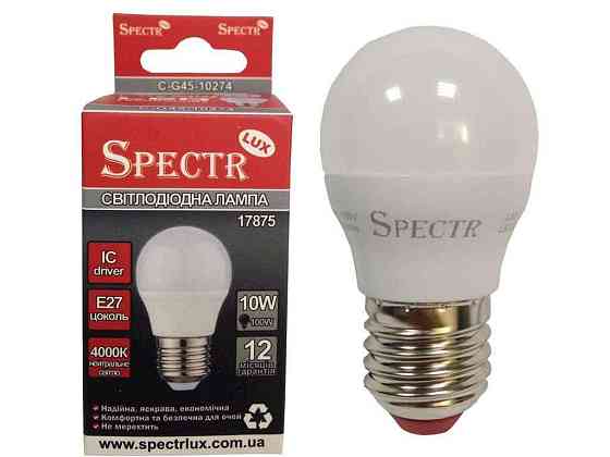 Лампа світлодіодна 10W E27 ДШ 4000K 900Lm C-G45-10274 (17875) ТМ SPECTR LUX Київ