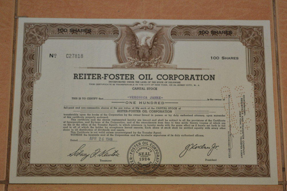 Акция. США. 1948 год №27818 (Б-5) Полтава - изображение 1