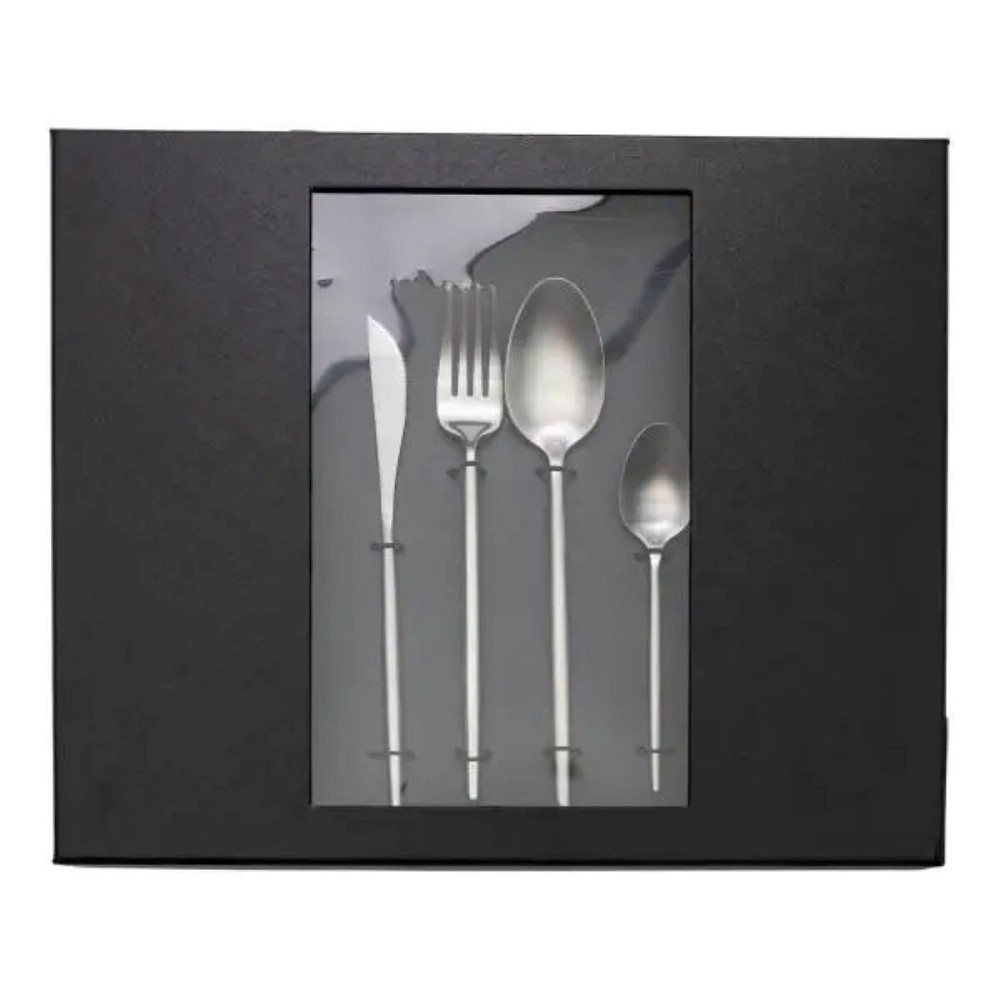 Yiwu Набір столових приборів 24 предмети столовий набір на 6 персон Сріблястий HP-20-16 Коломыя - изображение 3