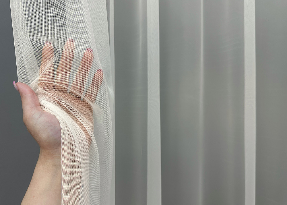 Тюль з принтом "Париж" колір бежевий з білим 1752т Київ - фото 2