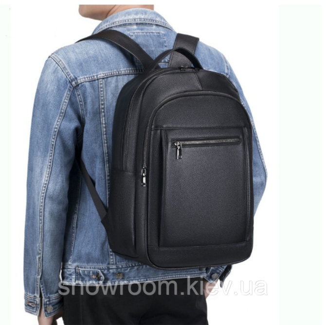 Якісний чоловічий шкіряний рюкзак сумка Leather Collection (5063) Київ - фото 2