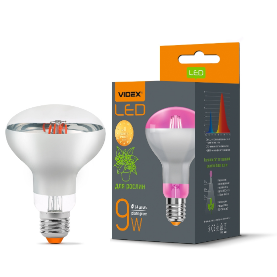 Лампа R80 9W E27 1200К 220V Filament LED Videx Житомир