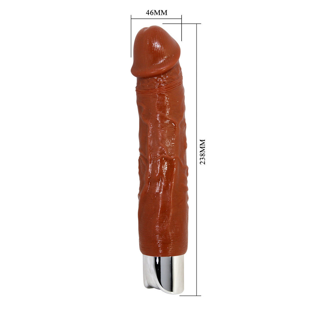 Реалістичний вібратор Pretty Love — Rufus Pro Realistic Vibrating Dildo Brown, BW-500082DC Sex Aura Київ - фото 6