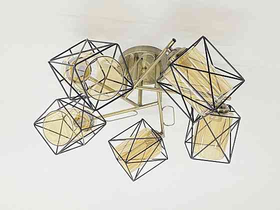 Люстра на п'ять плафонів 91207/5 бронза+чорний Коломия