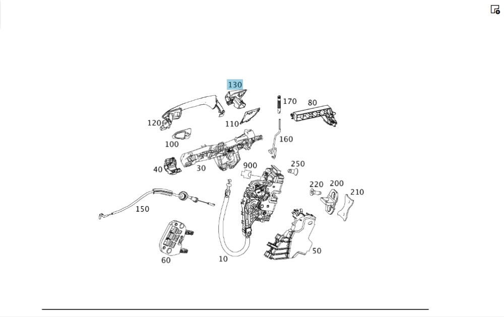 Mercedes-Benz  A2047600520 Кришка задньої лівої зовнішньої ручки дверей E-class W212 SLK/SLC R172 C-Class W204 E-Class C207 CLS C218 ML/GLE W166 Одеса - фото 6