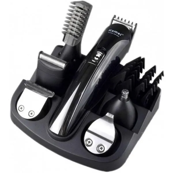Триммер мужской KEMEI KM-600 11в1 для волос, бороды, носа, ушей с насадками, USB зарядка Одесса - изображение 14