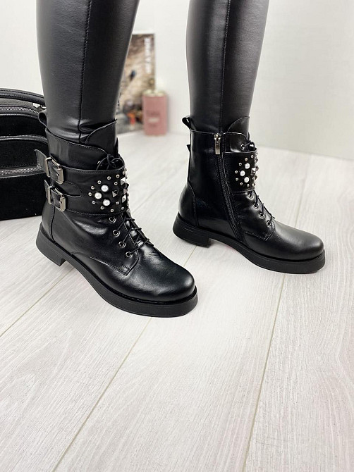 Черевики жіночі M.KRAFT чорні натуральна шкіра зима 38р.39р. (2509) Коломия - фото 4