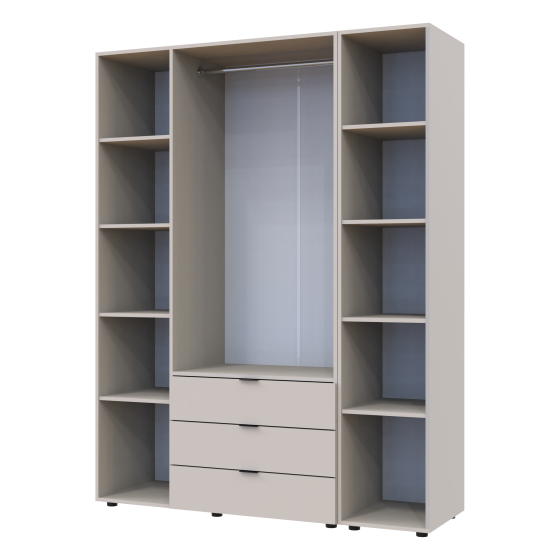 Комплект шаф для одягу Doros Гелар (2 шт.) 154,4х49,5х203,4 см Кашемір (DRS-011256) Львів