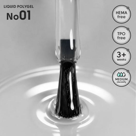Жидкий полигель для ногтей 01 Liquid PolyGel Shelly 12 мл Киев