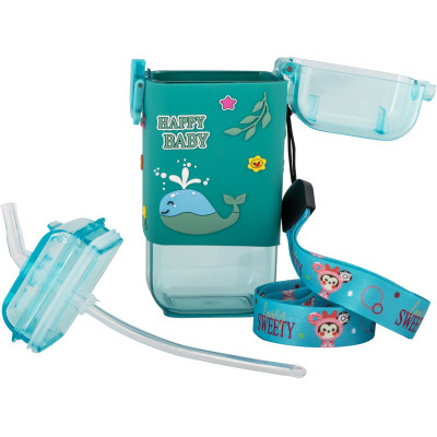 Поильник-непроливайка Baby Team С силиконовой трубочкой и ремешком 225 мл (4824428050913) Винница - изображение 6