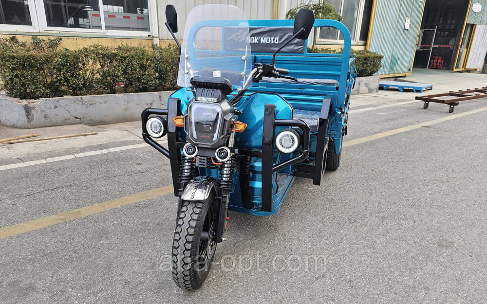 Електричний трицикл вантажний-гібридний кузов 1,8 м SOK CARGO MAX 2500W-72V-58,5Ah ГІБРІД шини Одеса - фото 8