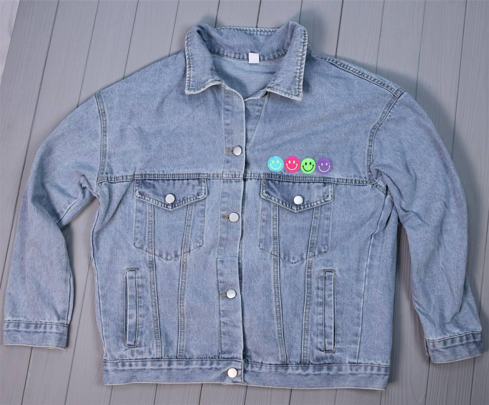 Джинсовая куртка женская оверсайз смайлики р 42-46 Харьков - изображение 4